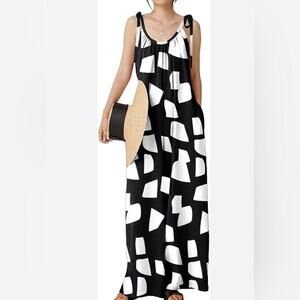 NWT‎ YESNO BLACK & WHITE COTTON WIDELEG PANTSUIT SIZE XXL